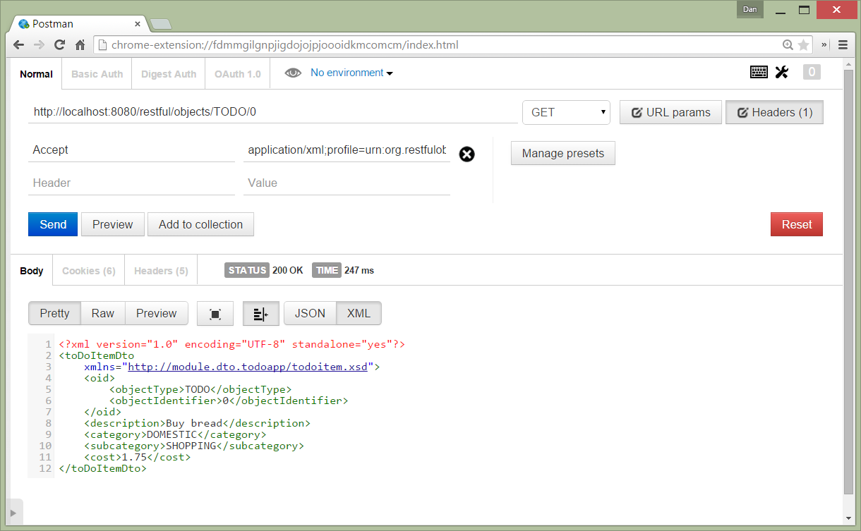 accept xml