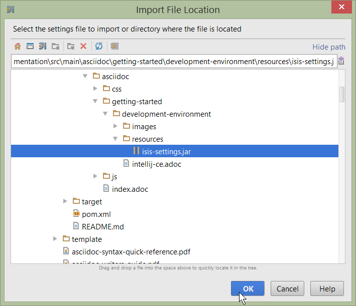 010 settings import jar