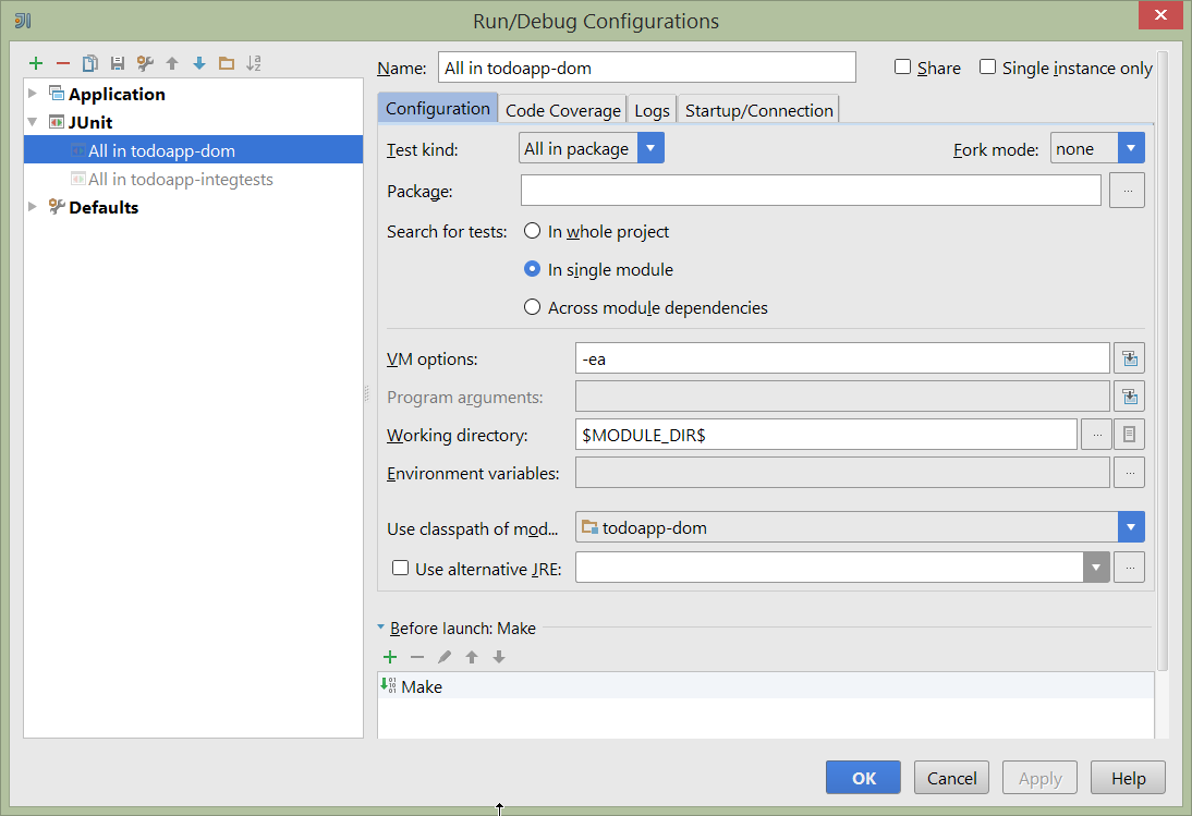 040 running unit tests run configuration