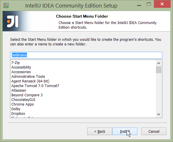 040 start menu folder