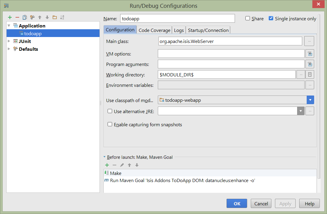 010 run configuration